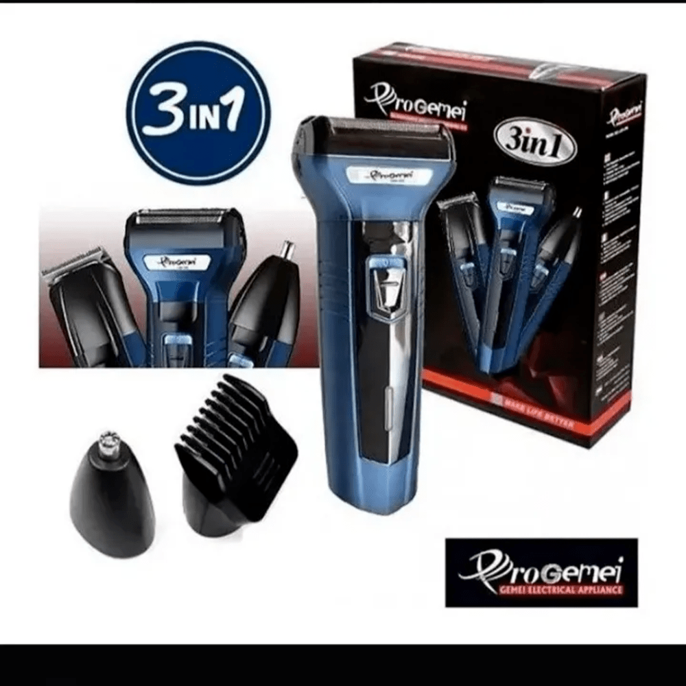 Maquina geemy hombre 3 en 1 azul