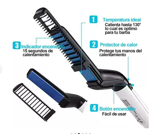 Plancha Cepillo Alisador De Barba