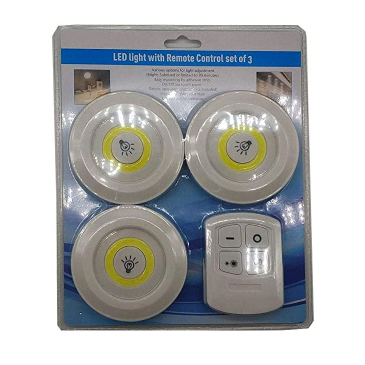 Lampara Luz Led set por 3 con Control
