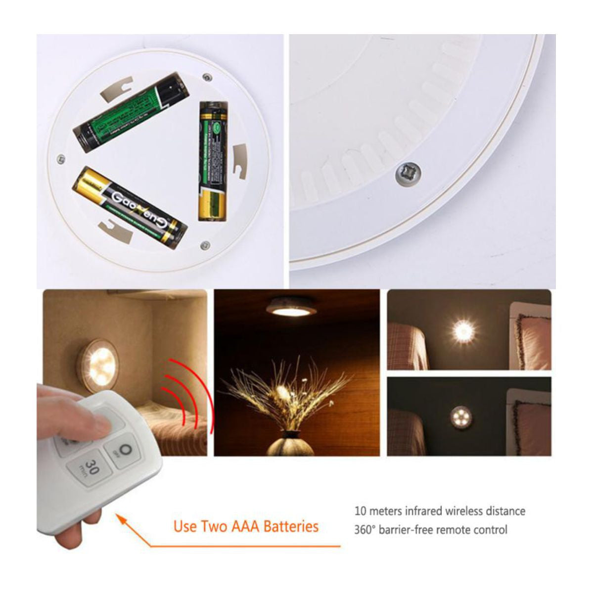 Lampara Luz Led set por 3 con Control