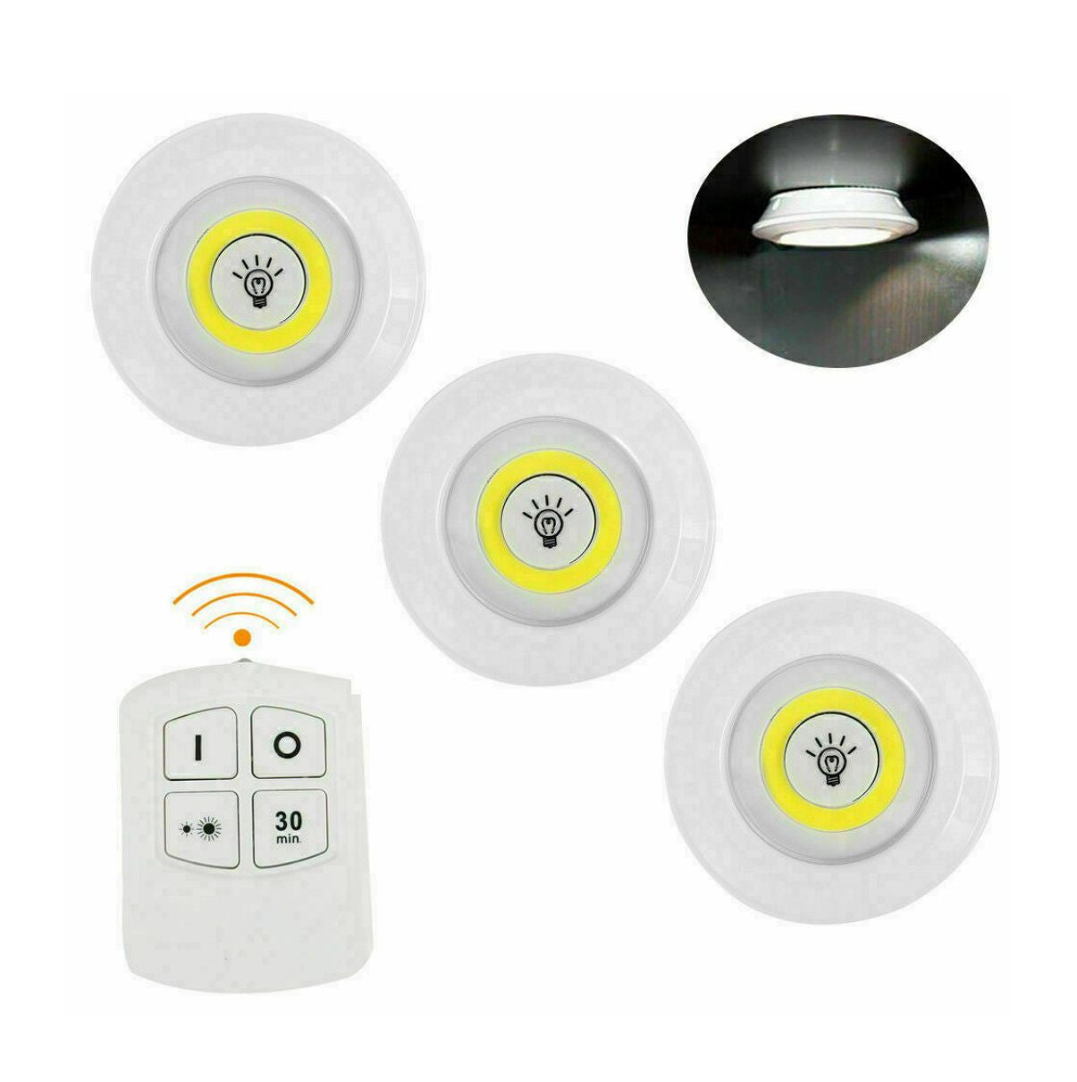 Lampara Luz Led set por 3 con Control