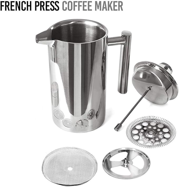 Prensa Francesa De Acero Inoxidable 600