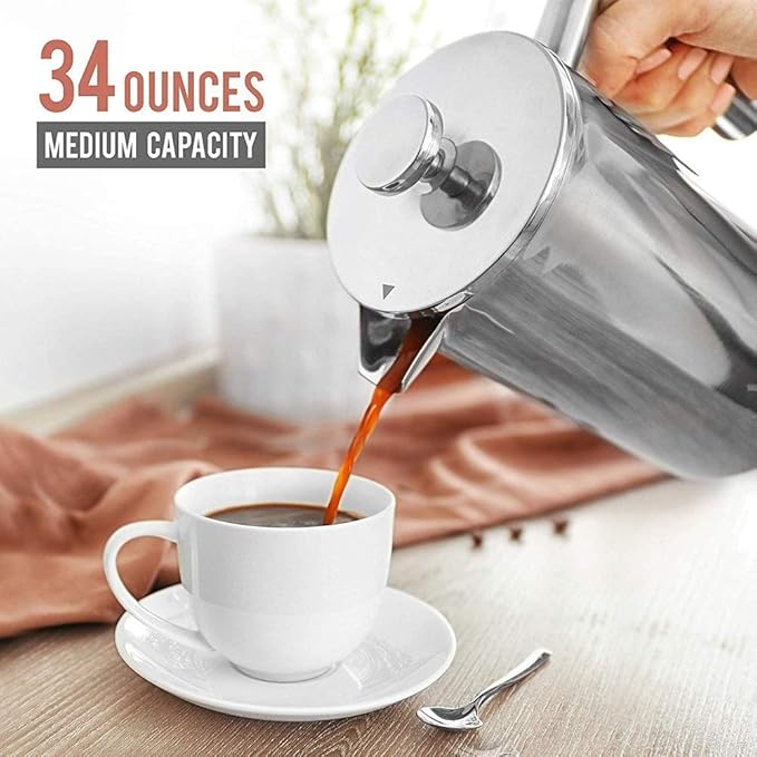 Prensa Francesa De Acero Inoxidable 600