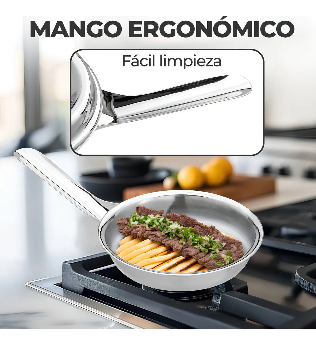 Sarten en Acero Gourmet