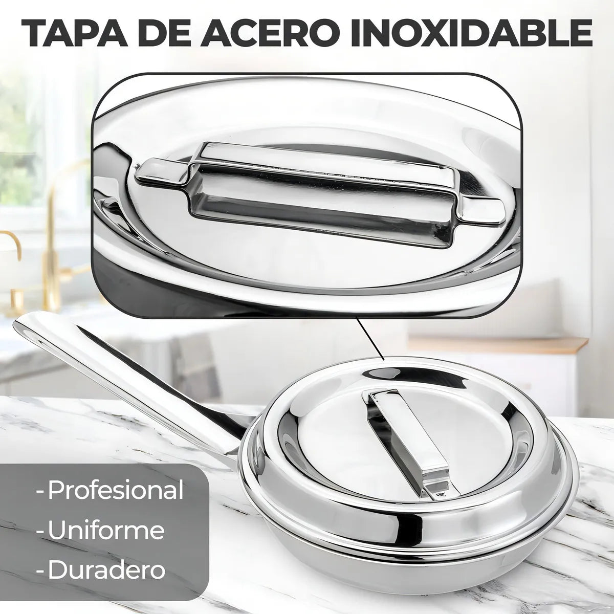 Sarten en Acero Gourmet